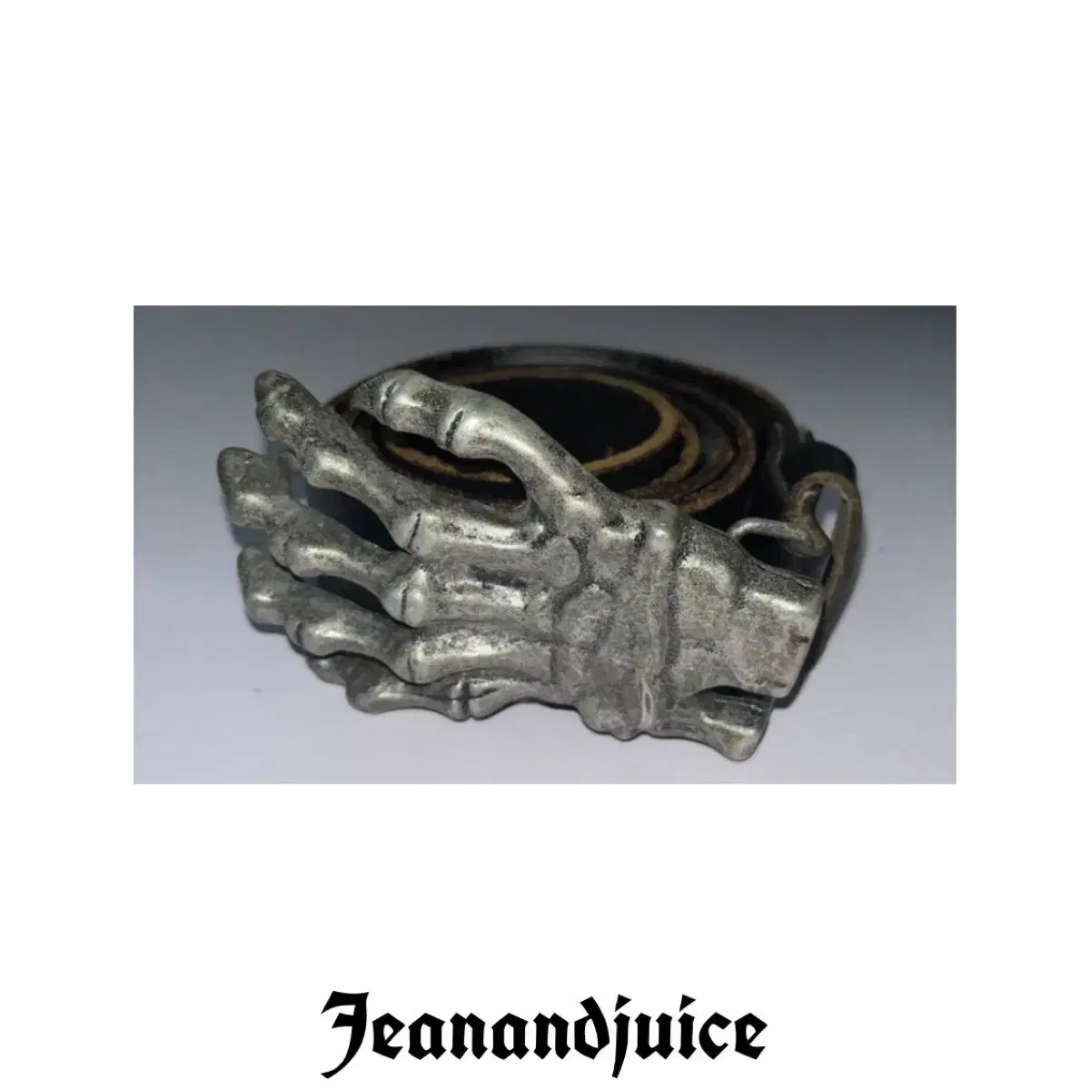 rare* demonic skull hand cowhide belt